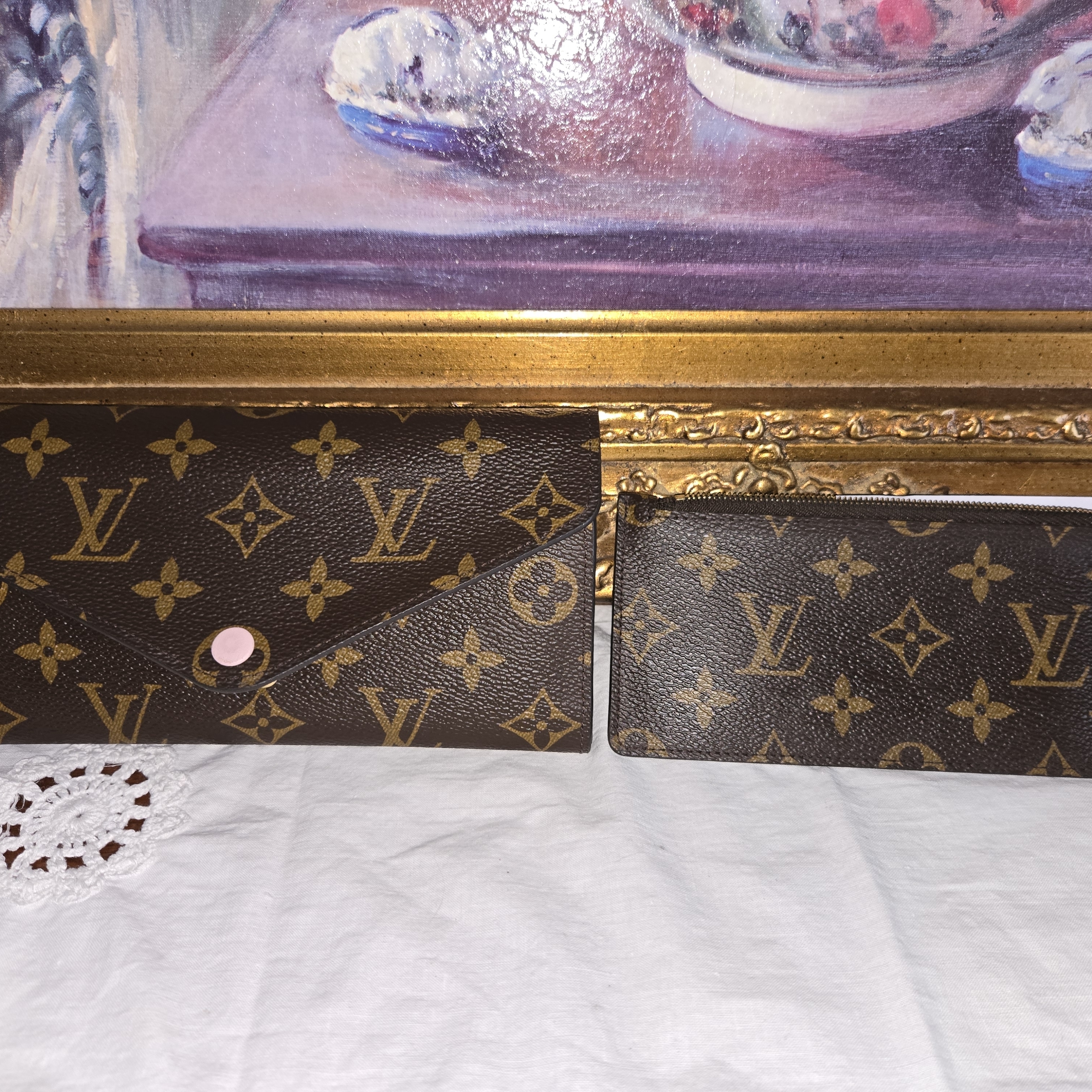Louis Vuitton Monogram Wallet And Pouch Set